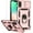 Rose Gold with camera cover Military-Grade 2nd gen, variant on for iPhone XS Max Case with Camera Lens Cover HD Screen Protector, Dual Layer Military Grade Drop Protection Magnetic Ring Holder Kickstand Protective Phone Case for iPhone XS Max 6.5 inch