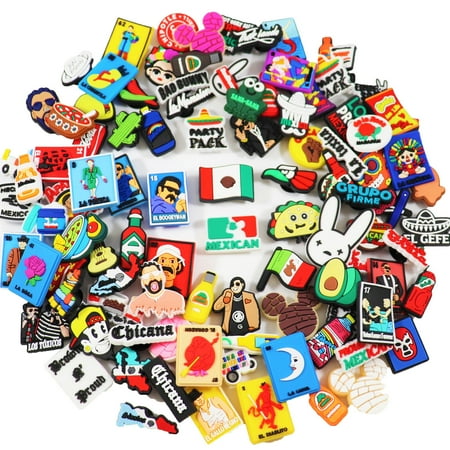 

50/100 Pieces Mexican Style Shoe Accessories Set Shoe Buckles Beach Shoes DIY Decorative Buckles