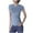 Blue, variant on FAIWAD Womens Workout Tops Short Sleeve V Neck Slim Shirts Lightweight Casual Yoga Top Comfy Athletic T-Shirts