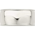 thumbnail image 4 of Sterling Silver Ss 10mm Comfort Fit Milgrain Size 10.5 Band Made In United States qcfm100-10.5, 4 of 5