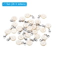 thumbnail image 3 of Uxcell Enamel Crochet Stitch Markers, 26 Pack Letter Metal Pendants Charm Knitting Markers Stitch Marker, White, 3 of 5