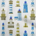 thumbnail image 1 of oneOone Viscose Chiffon Medium Blue Fabric Sea Lighthouse Fabric For Sewing Printed Craft Fabric By The Yard 42 Inch Wide, 1 of 6