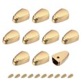 thumbnail image 1 of Unique Bargains Metal Zipper Stopper,  Triangle Zipper Tail Clip Plug Head, 0.37'', Golden 20 Pack, 1 of 6