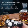 thumbnail image 3 of Gustave Ice Cube Trays Silicone (Pack of 2), Large 4 Cavity Sphere Ice Cube Molds with Funnel, for Whiskey and Cocktails & Bourbon, Reusable and BPA Free "4 Cavity", 3 of 11
