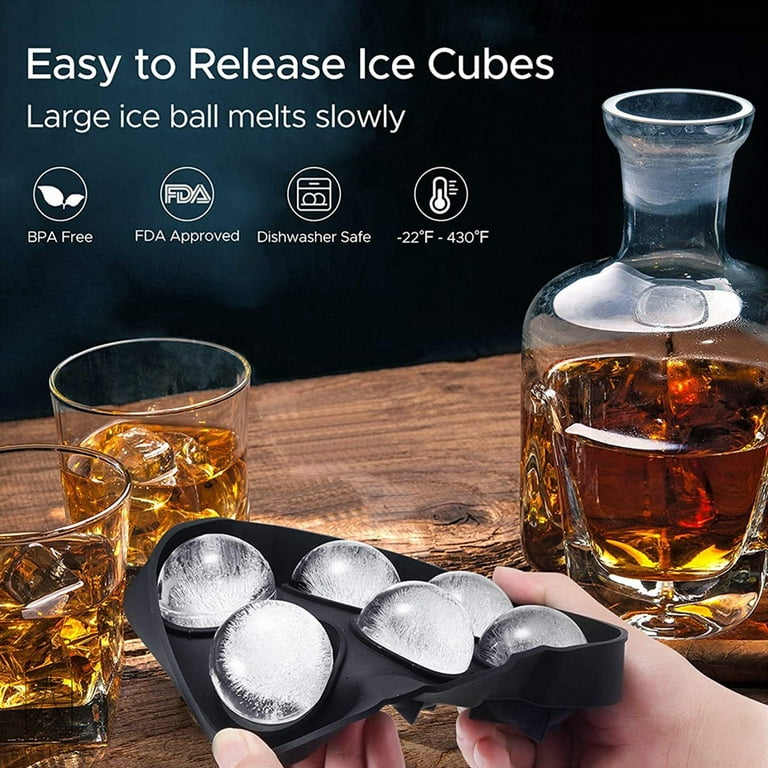 Rechishre Ice Cube Trays Silicone, Sphere Ice Ball