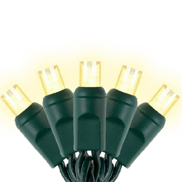 Guirnalda de luces navideñas Blunem de 7,6 m, 50 LED de color blanco cálido