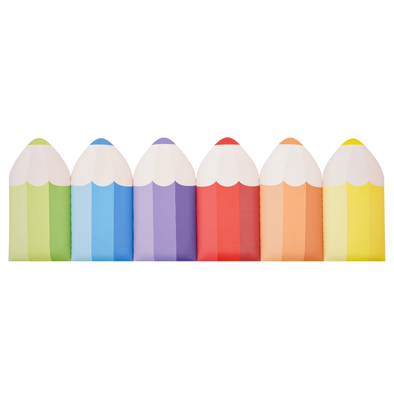 Set of 6 3D Pencil Wall Bumpers 9.84x19.69 Inch Corner Guards Self-Adhesive Foam Padding for Colorful Classroom