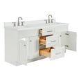 thumbnail image 6 of Ariel Hamlet 73 In. Double Oval Sink Vanity With White Quartz Countertop In White, 6 of 10