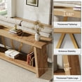 thumbnail image 6 of Tribesigns 70.86-Inch Farmhouse Console Table, Industrial Sofa Entryway Table with Storage, Wood Couch Foyer Accent Table for Living Room, Entrance (wood), 6 of 6