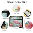 thumbnail image 3 of Organ Folder 14.2 x 0.8 x 10.6 Inches 13 Separate Pockets A4 Size Documents Folder A Sort Storage File Manager For The Home Office Pink Flamingo, 3 of 7