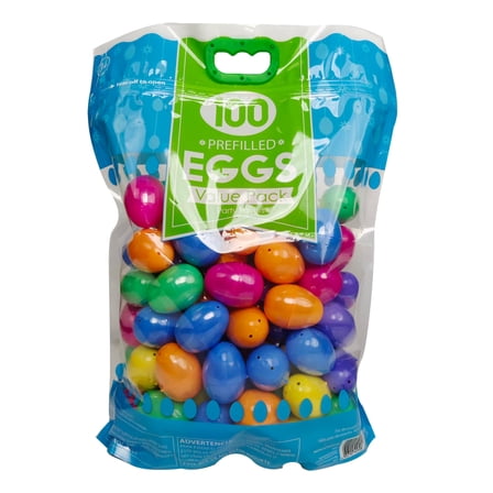 Multicolor Prefilled Eggs, 100 Count, Easter by Way To Celebrate