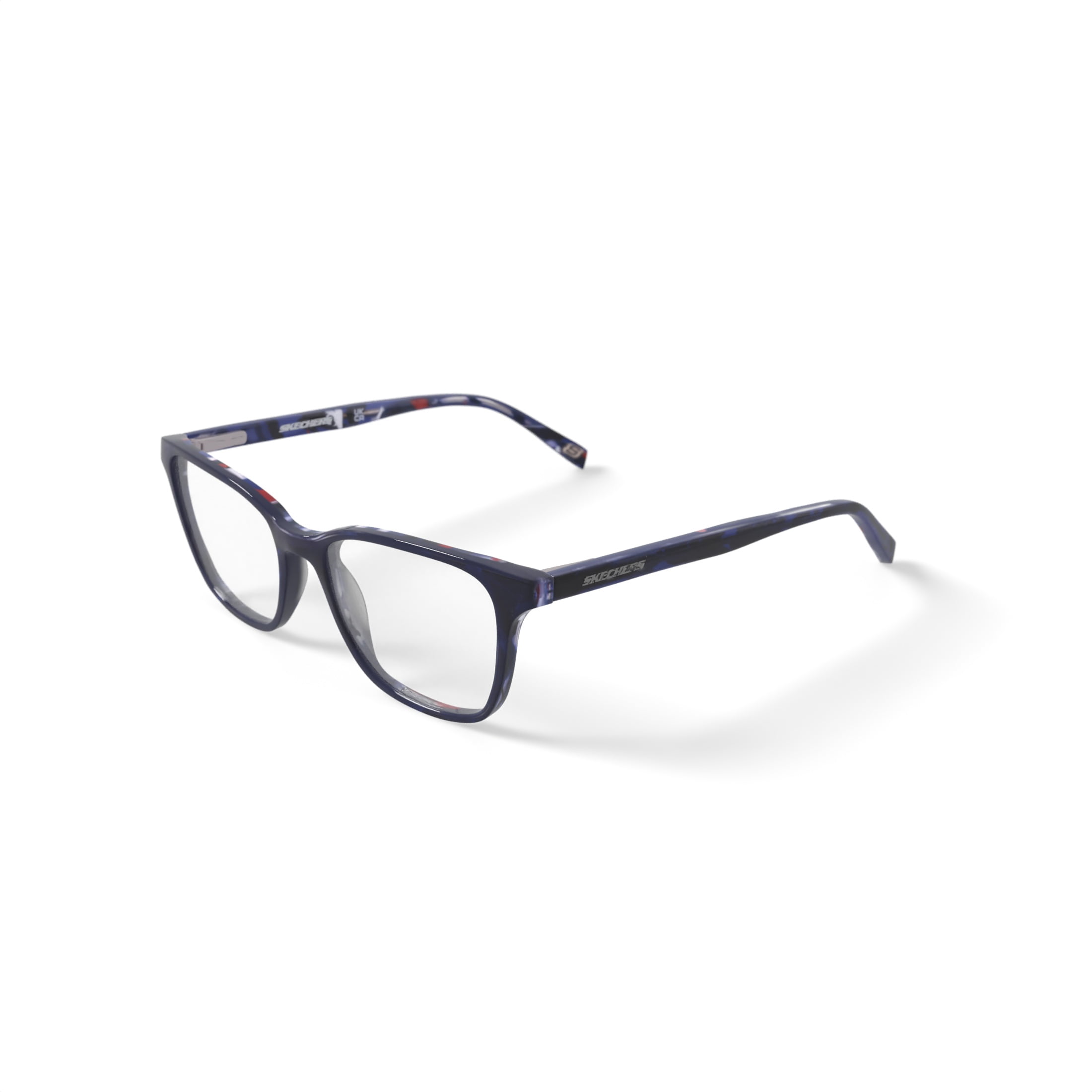 Skechers Men’s SE1188-1 Square Prescription Eyeglasses with Case, Shiny Blue