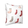 thumbnail image 2 of Square Throw Pillow Covers with Core, Colorful Christmas Socks Pillows for Sofa Beds, 20"x20", 2 of 9