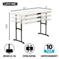 thumbnail image 3 of Lifetime 4 foot Almond Adjustable Hight Nesting Table 2-Pack - 80926, 3 of 8
