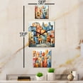 thumbnail image 3 of Designart "Multicolored Cubist Cityscape" Abstract Collages Extra large Clock For Office Décor - Large Contemporary Wall Clock - Oversized Blue Wall Clock - Set Of 3, 3 of 6
