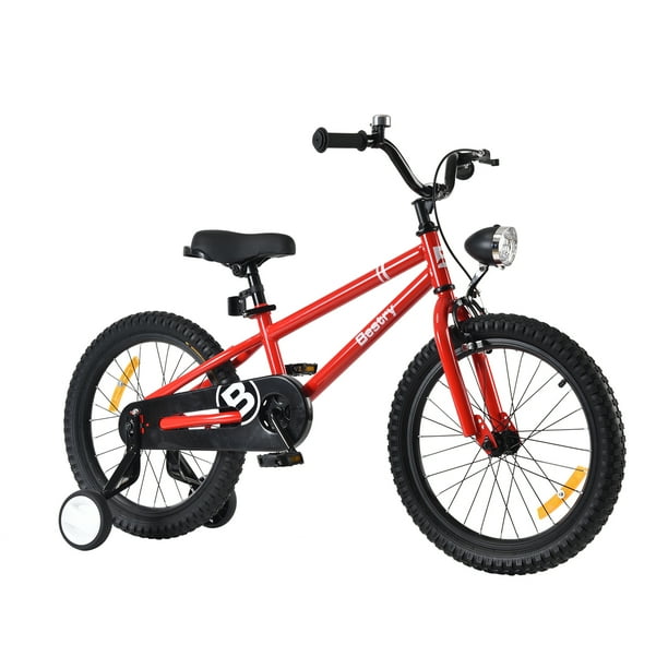 Bestry Vintage Bike for Toddlers and Kids Ages 59 Years Old, 18 in Red Kids Bike with Training