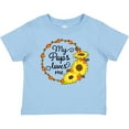 thumbnail image 3 of Inktastic My Pops Loves Me with Sunflower Wreath Boys or Girls Baby T-Shirt, 3 of 5