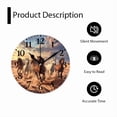 thumbnail image 5 of 10 Inch Wall Clock Battery Operated Square Clock for Office, Kitchen, Outdoor, Living Room, Herd Of Horses Galloped In The Desert, 5 of 7