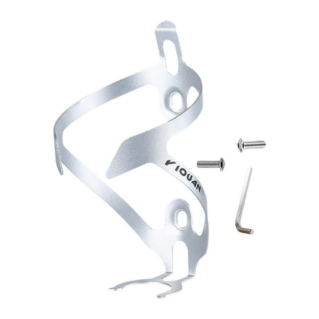 Soporte para botella de agua para bicicleta, herramienta de montaje con tornillos para montar en bicicleta deportiva de carretera Plata