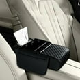 thumbnail image 5 of Car Armrest Cushion With Cup Holder Center Console Cover For Cars (Black), 5 of 10