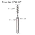 thumbnail image 2 of Unique Bargains 1/4'-20 BSW HSS-Cobalt Spiral Flute Thread Tap Machine Threading Tap Uncoated, 2 of 6