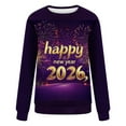 thumbnail image 4 of Makaor Cute Sweatshirts for Women Happy New Year Crew Neck Tops Graphic Long Sleeve Pullover Tees Fleece Cute Fall Outfits, 4 of 4
