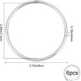 thumbnail image 3 of 6PCS Seamless Welding O-Ring 3" Smoothing Welded 304 Stainless Steel Round Rings Multi-Purpose Metal O Ring, 3 of 5
