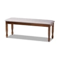 thumbnail image 4 of Baxton Studio Lanier Modern and Contemporary Grey Fabric Upholstered and Walnut Brown Finished Wood 6-Piece Dining Set, 4 of 7