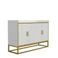 thumbnail image 6 of iRerts Buffet Table Accent Cabinet with Storage, Wood Kitchen Buffet Cabinet Sideboard with Doors and Metal Leg, Modern Freestanding Sideboard Cabinet for Kitchen Living Room Entryway, White, 6 of 7