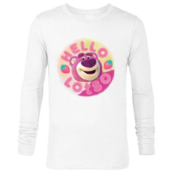 Disney and Pixar’s Toy Story 3 Hello Lotso Strawberry Circle - Long Sleeve T-Shirt for Men - Customized-White