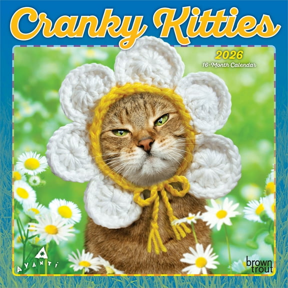 Avanti Cranky Kitties OFFICIAL | 2026 7x14" (Hanging) Wall Calendar | BrownTrout