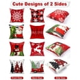 thumbnail image 4 of Christmas Pillow Covers Set of 4, 18x18 Inch Double-Sided Print Decorative Throw Pillow Covers, Soft Linen Material for Sofa, Living Room, Bedroom, Balcony Decor, 4 of 6