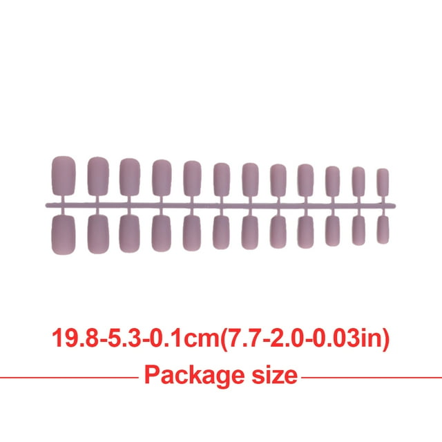 VONKY 1 Set Glue on Nails Medium Length Files Stick Full Cover Wraps Art Decals Artificial Beauty Tool Manicure Kit Decorations 27 29