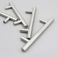 thumbnail image 5 of Modket M1607 Modern Euro Round Cabinet Handle 304 Stainless Steel — 10" Overall Length, 7-1/2" (192mm) Hole Centers, Brushed Nickel— 1-Pack, 5 of 8