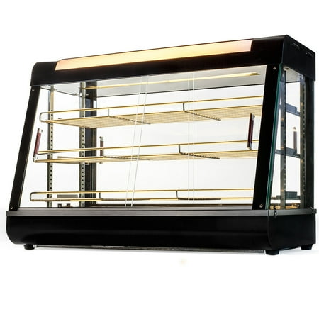 Pizza Cabinet (Ensue 36” Commercial Countertop Food Warmer 3 Tier Hot Food Display Case 110V Removable Trays Food Cabinet for Pizza, Pastry,)
