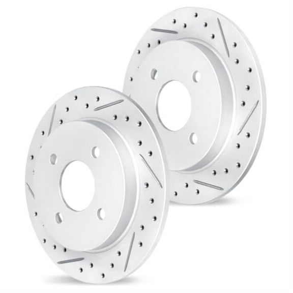 R1 Concepts Drilled and Slotted Carbon Coated Disc Brake Rotor Set WBPN1-67049