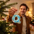 thumbnail image 4 of AZXY Christmas Winter Seaside Alphabet Tree Hanging Decor, Blue Wave Shell Letter Acrylic Suncatcher, Home Christmas Decorations, Custom Initial Holiday Pendant for Front Door Garland Mantel, Q, 4 of 7