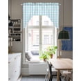 thumbnail image 4 of Aqua Blue Green Swag Valances for Windows, Small Curtains Drapes, Checkered Plaid Gingham Lattice Trellis Kitchen Window Curtains Over Sink Window Treatment Valance for Bedroom/Bathroom 56"x36", 4 of 5
