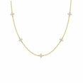 thumbnail image 2 of Gold Tone Four Leaf Clover Necklace Gift for Women - Minimalist Lucky Pendant Chain Collarbone Jewelry with Crystal Accent, 2 of 2