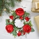 thumbnail image 5 of Xihbxyly Guirnalda Navideña con Velas Decorativas, Diseño de Mini Corona de Rosas, Arreglo Floral Artificial, Decoración para Puerta de Entrada o Boda, Ideal Como Regalo Navideño, Tamaño 20 X 20 Cm,, 5 of 7