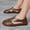 Brown#25, variant on HAJWOH Men Closed Toe Leather Beach Sandals Woven Strap Non Slip Breathable Comfortable Casual Summer Outdoor Shoes for Beach Activities