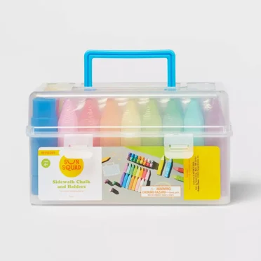 Sidewalk Chalk Bucket 45 pc with 4 Holders