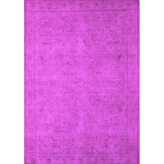 Ahgly Company Indoor Rectangle Oriental Pink Industrial Area Rugs, 2' x 5'