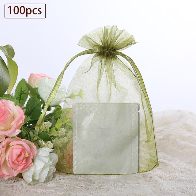 Liquidation de Rangement pour Textiles de Maison 100 Sacs Cadeaux et Cadeaux en Organza Colorés 9Cm X 12Cm, Rangement pour Textiles de Maison