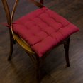 thumbnail image 4 of Tufted Chair Pad Cushion With Cotton Cover & Ties 16" x 16" Burgundy 2 Pack, 4 of 4