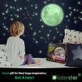 thumbnail image 5 of Liderstar Glow in The Dark Moon and Stars Ceiling Wall Decal Stickers for Kids Bedroom Décor  Stars for Ceiling, 5 of 8