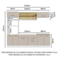 thumbnail image 3 of Cocina Integral Completa Modular Madesa Agata 270cm BC 02, 3 of 10