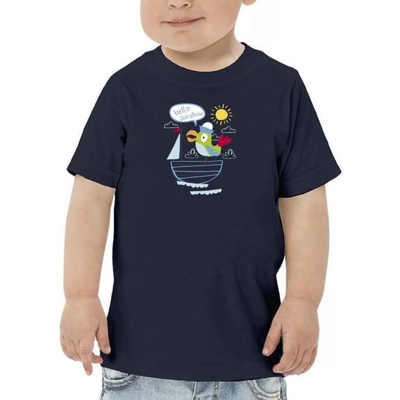 Cute Pirate Parrot Sailing T-Shirt Toddler -Image by Shutterstock, 2 Toddler