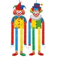 thumbnail image 3 of 2 Pcs Clown Carnival Hanging Decorations Colorful 3D Circus Clowns Performer Hanging Decor for Carnival Party Favors Clown Decor for Circus Themed Birthday Party Supplies, 3 of 9