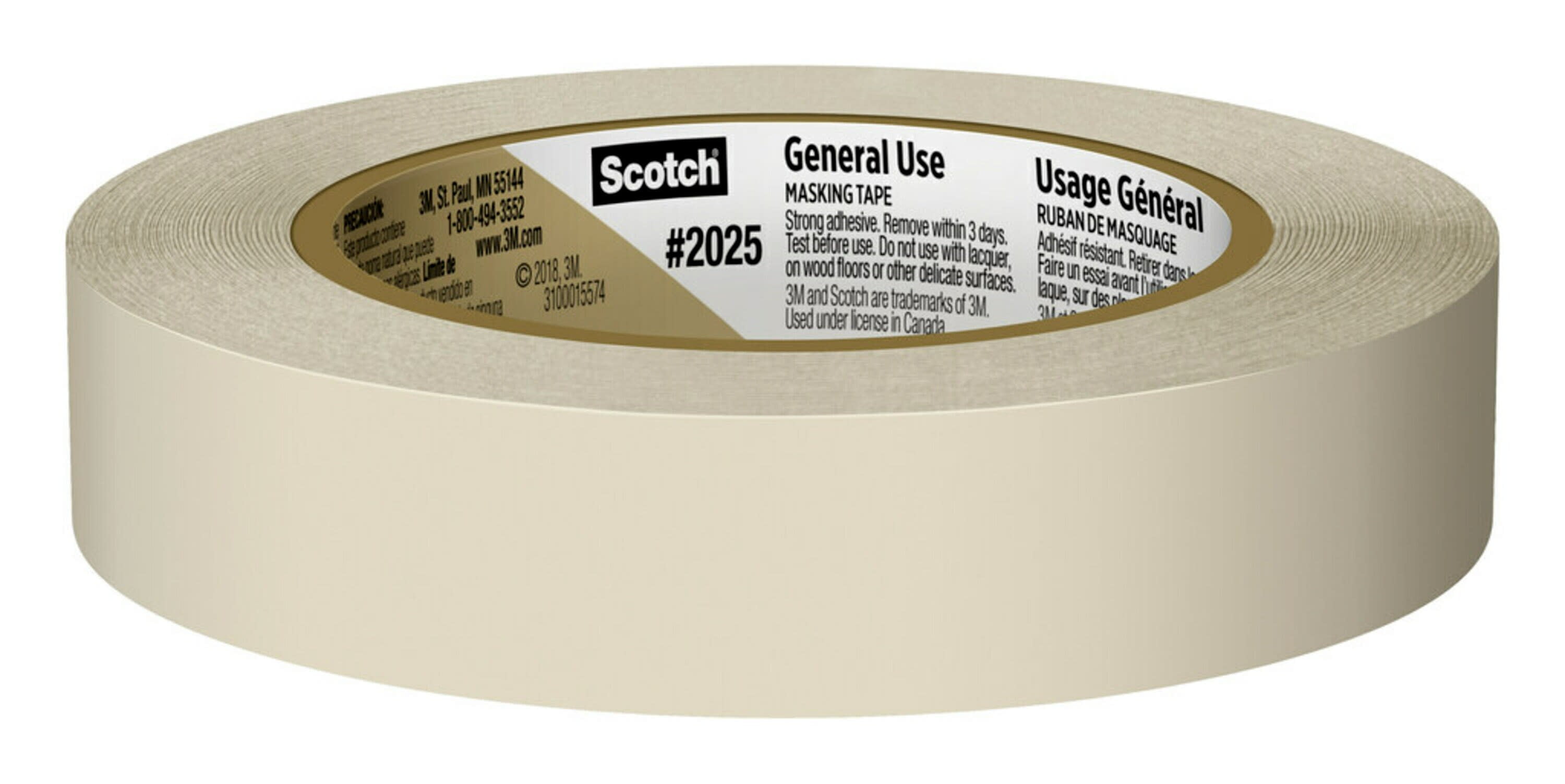 20901 All-Purpose Masking Tape, 60 YD Roll, 1 inch Wide